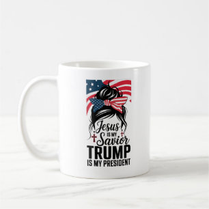 Girl Jesus Is My Saviour Trump Is President Coffee Mug
