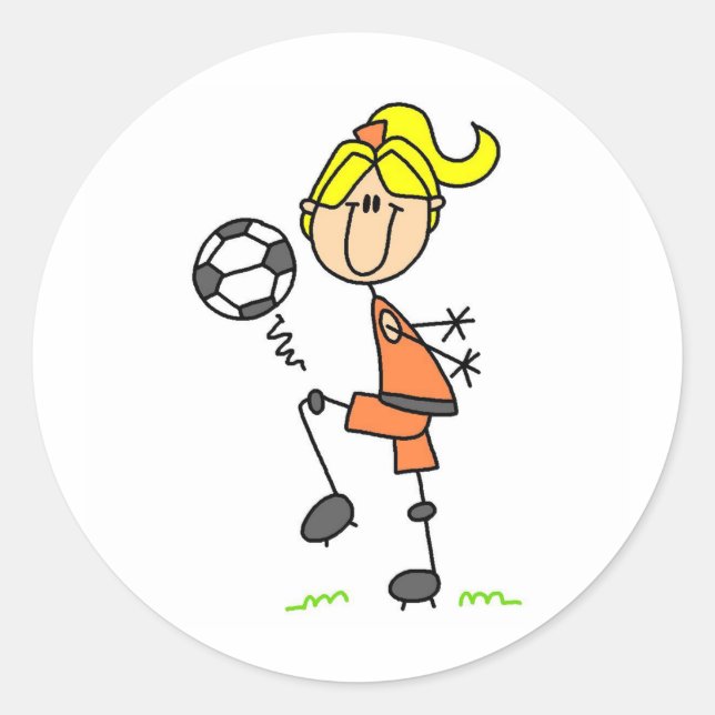 Girl Juggling Soccer Ball Sticker (Front)
