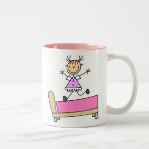 Girl Jumping On Bed Mug