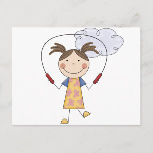 Girl Jumping Rope T-shirts and Gifts Postcard