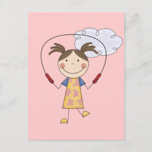 Girl Jumping Rope T-shirts and Gifts Postcard