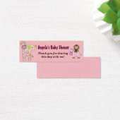 Girl Jungle Safari Baby Shower Favour Gift Tags (Desk)