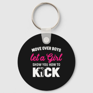 Girl Karate Funny Daughter Kick Boxer Gift Key Ring