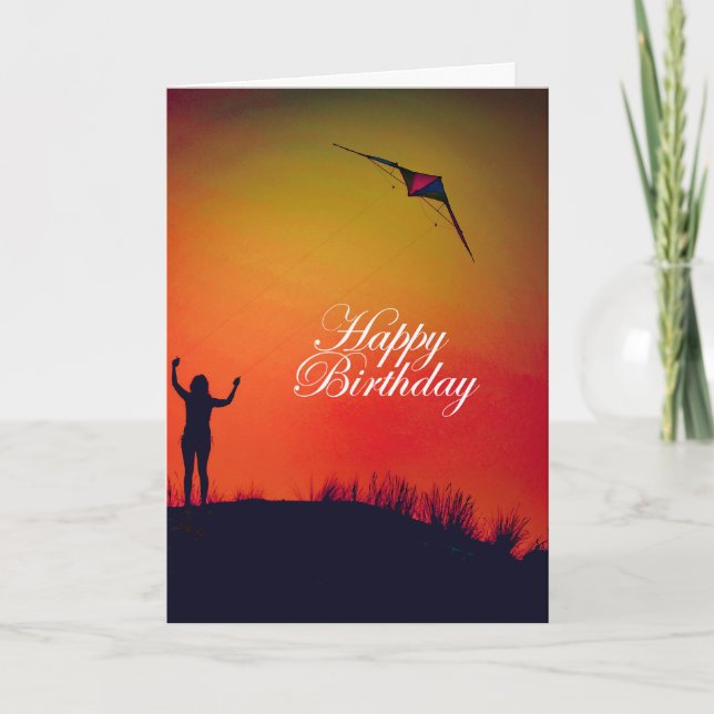 Girl & Kite Card (Front)