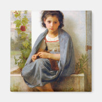 Girl Knitting, Bouguereau
