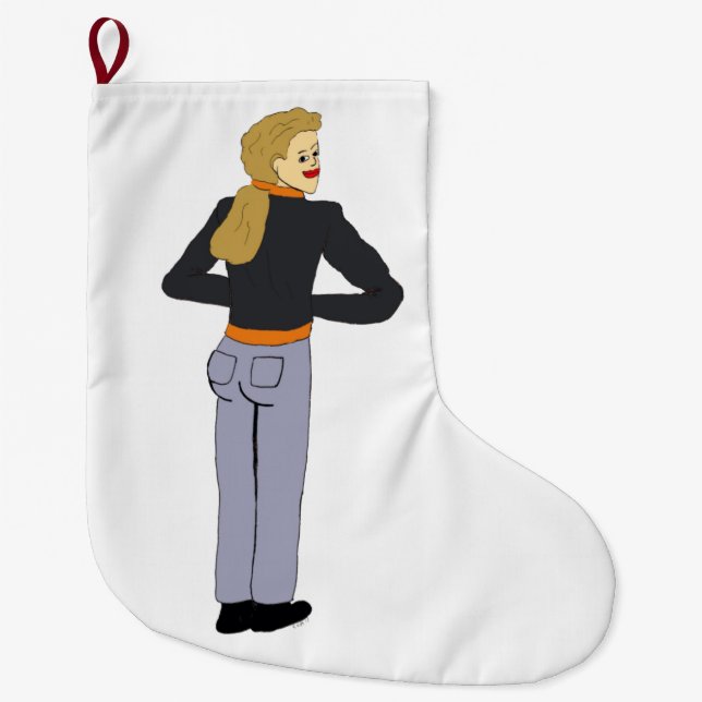 girl  large christmas stocking (Front)