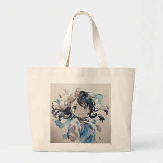 girl  large tote bag