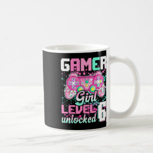Girl Level 6 Unlocked Video Game 6th Birthday Gift Coffee Mug