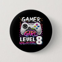 Girl Level 8 Unlocked Video Game 8th Birthday Gift