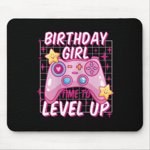 Girl Level Unlocked Video Game Birthday Gift Girls Mouse Pad