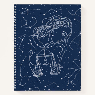 Girl Libra Zodiac Sign Notebook