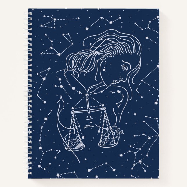 Girl Libra Zodiac Sign  Notebook (Front)