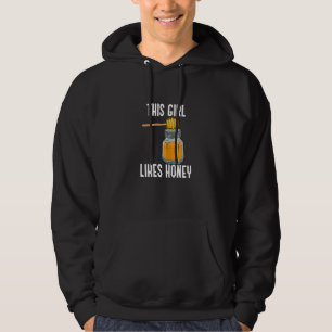 Girl Likes Honey and Bees Nature Wildlife Hoodie