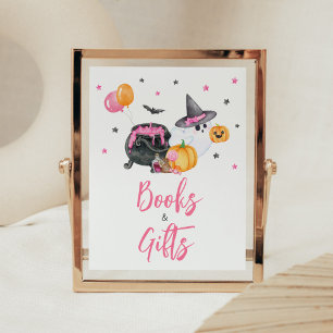 Girl Little Boo Ghost Baby Shower Books and Gifts Poster