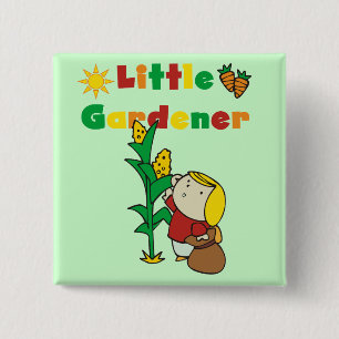 Girl Little Gardener Tshirts and Gifts 15 Cm Square Badge