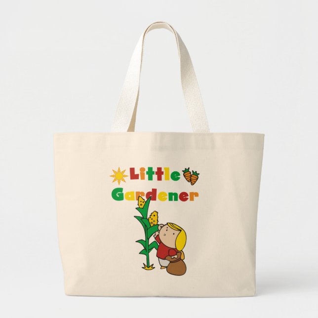 Girl Little Gardener Tshirts and Gifts Large Tote Bag (Front)