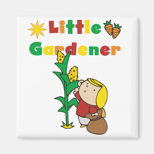 Girl Little Gardener Tshirts and Gifts Magnet (Front)