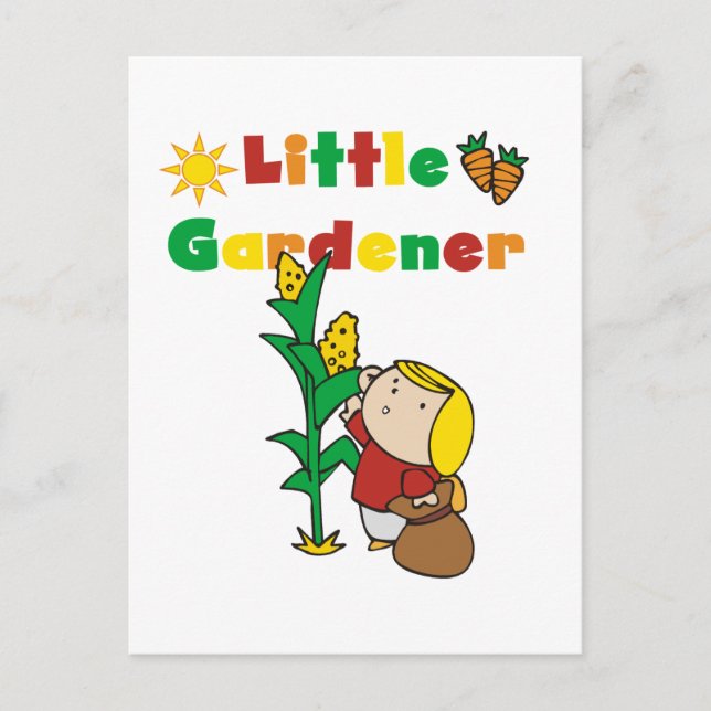 Girl Little Gardener Tshirts and Gifts Postcard (Front)