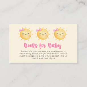 Girl Little Ray of Sunshine Baby Books for Baby Enclosure Card