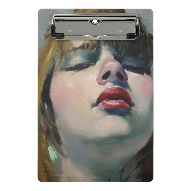 Girl Looking Down (by Malcolm T. Liepke) Mini Clipboard (Front)