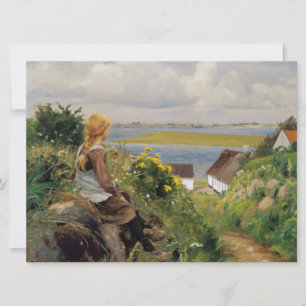 Girl Lost in Thought Card
