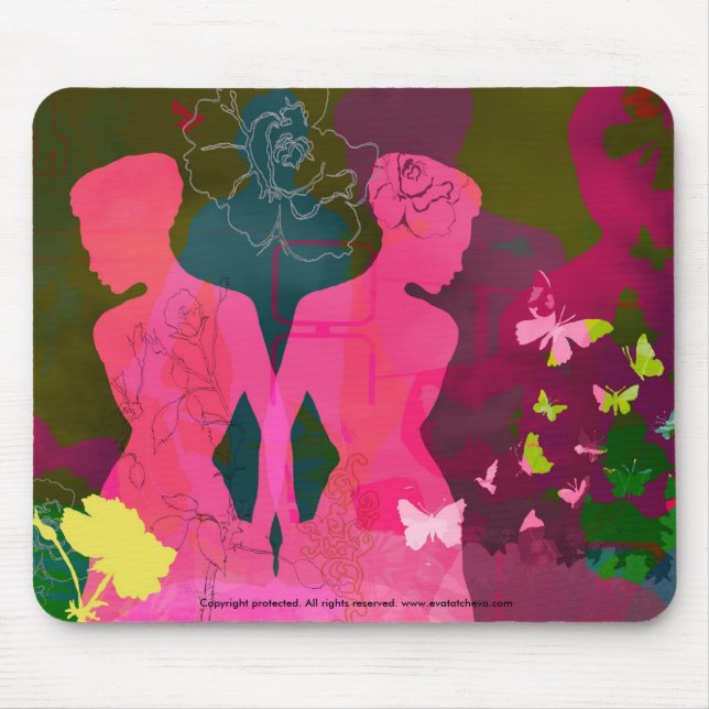 'Girl Love' Designer Mousepad (Front)
