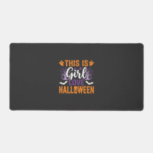 Girl Love Halloween Ghost Design_1 Desk Mat
