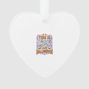 Girl Love Halloween Vintage Cute Spooky Shirt Desi Ornament