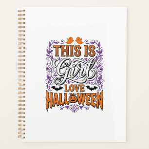 Girl Love Halloween Vintage Cute Spooky Shirt Desi Planner