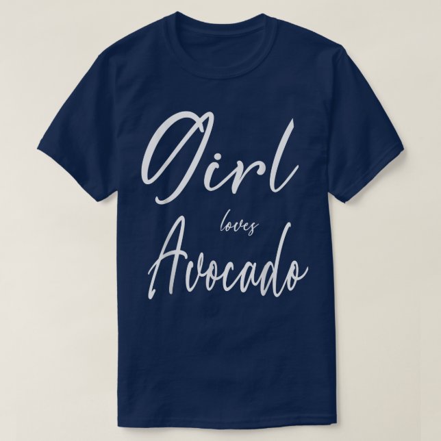 Girl Loves Avocado Simple Tet For Avocado Lovers M T-Shirt (Design Front)