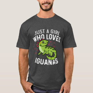 Girl Loves Iguanas Wildlife Biologist Gift retro T-Shirt