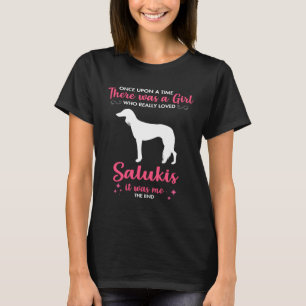 Girl Loves Saluki Dog Pet For Men Women Mum Dad H T-Shirt