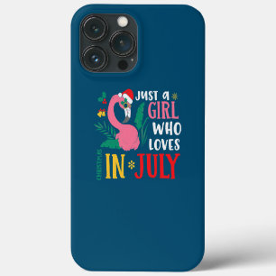 Girl Loves Xmas Christmas In July Summer Funny iPhone 13 Pro Max Case