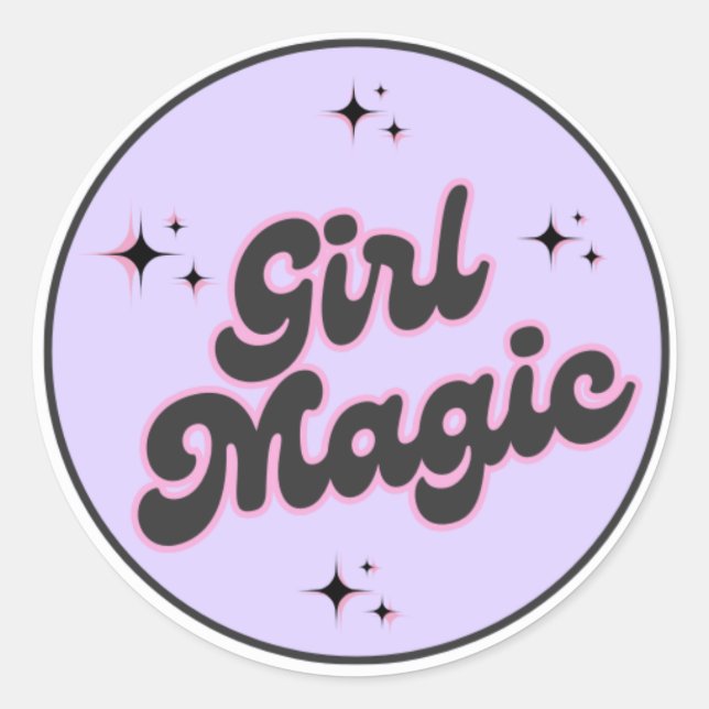 Girl Magic Sticker for Decorating (Front)