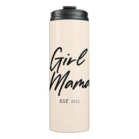 Girl Mama Custom Est Year Minimal Mum Mother Mummy
