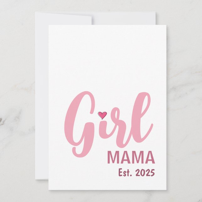Girl Mama Est. 2025 New Mum Gift Card (Front)