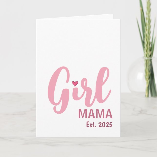 Girl Mama Est. Personalised Gift Card (Front)