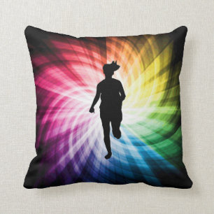 Girl Marathon Runner Cushion