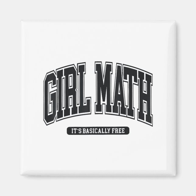 Girl Math University  Magnet (Front)