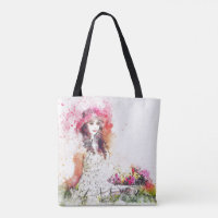 Girl Meadow Grass Field Flower Basket Hat Smile