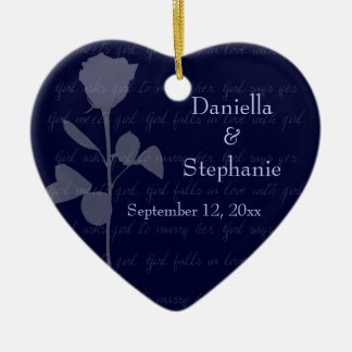 Girl Meets Girl Ceramic Ornament