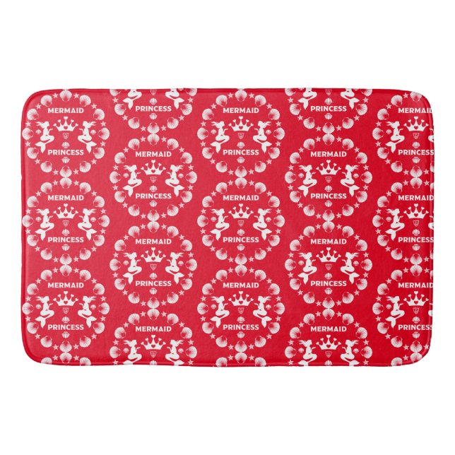  Girl Mermaid Princess Bath Mat (Front)