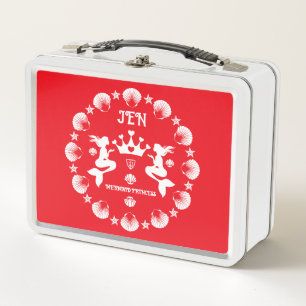  Girl Mermaid Princess Metal Lunch Box