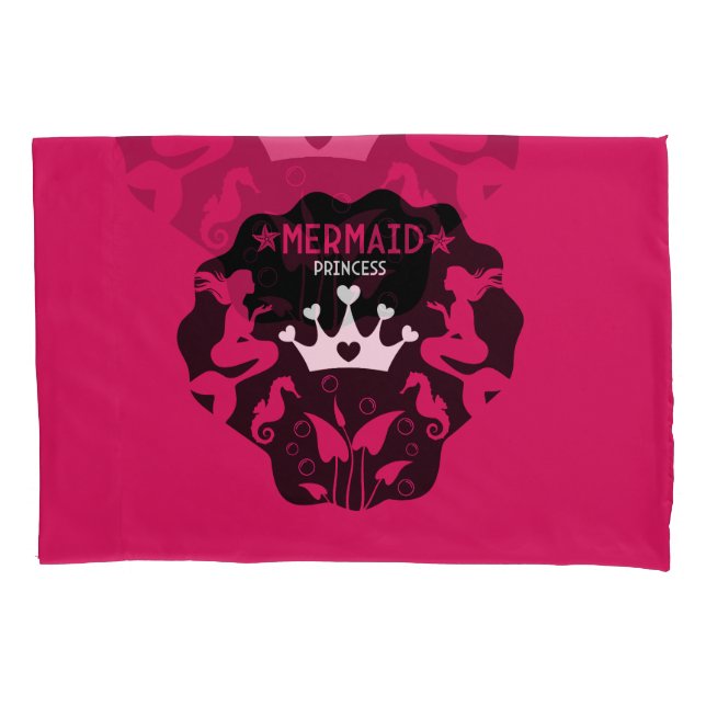  Girl Mermaid Princess Pillowcase (Front)