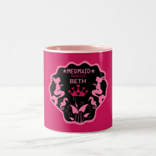 Girl Mermaid Princess Two-Tone Coffee Mug