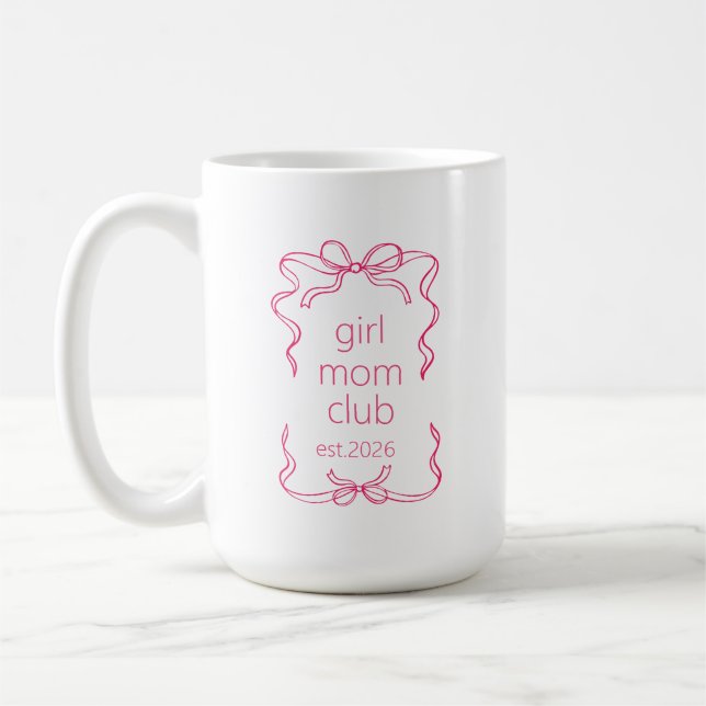 Girl Mom Gift Personalized New Mom Gifts, First  Coffee Mug (Left)