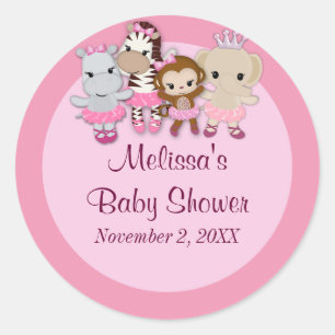 GIRL MONKEY Tu Tu Cute Baby Shower sticker TTC#2