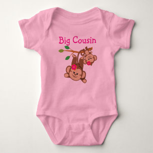 Girl Monkeys Big Cousin Baby Bodysuit