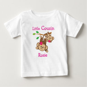 Girl Monkeys Little Cousin Baby T-Shirt