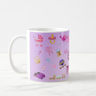 Girl Mum Custom Full Wrap Coffee Mug Design